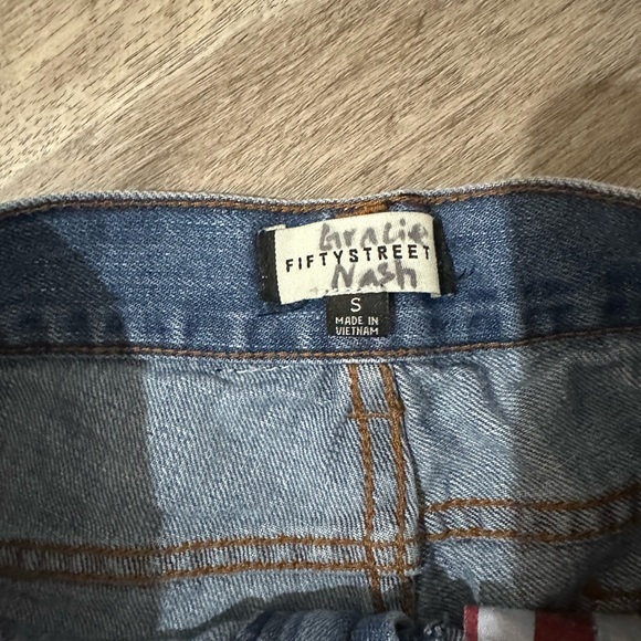 American Flag Jean Shorts - Picture 3 of 4